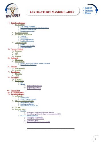 LES FRACTURES MANDIBULAIRES - ifsi-paca
