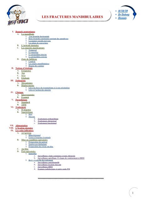 LES FRACTURES MANDIBULAIRES - ifsi-paca
