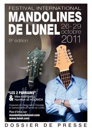 Dossier de presse 2011 - Festival International Mandolines de Lunel