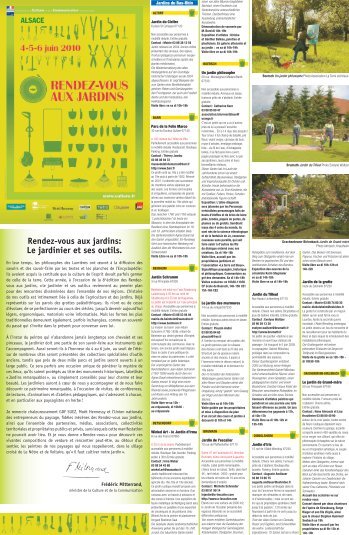 Rendez-vous aux jardins - Préfecture de la région Alsace et du ...