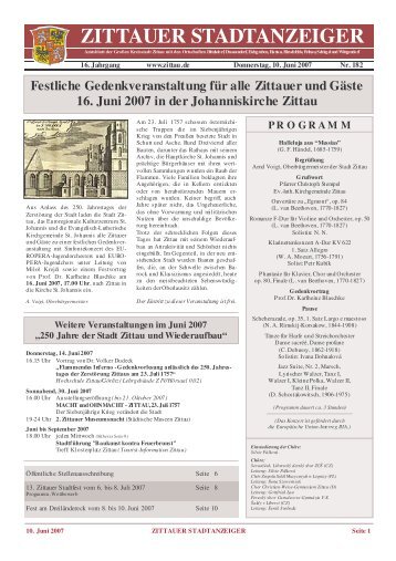 Nr. 182 vom 10.06.2007 - Zittau