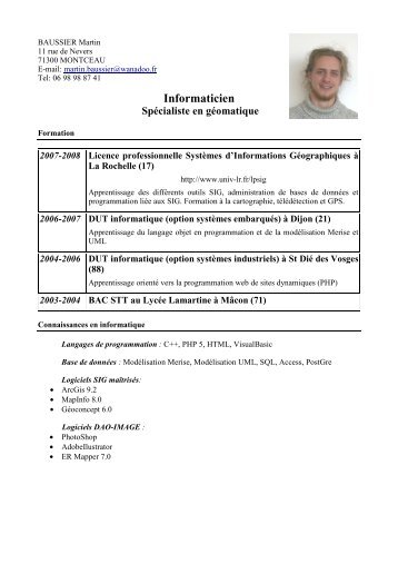 Informaticien - LPSIG