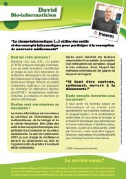 Le saviez-vous ? Bio-informaticien - Inserm