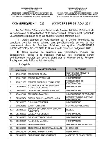 Ingénieur Informaticien \(2\) - Ministère de la Fonction Publique