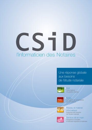 l'informaticien des Notaires - CSiD