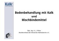 Bodenbehandlung mit Kalk und Mischbindemittel - Zement- u ...