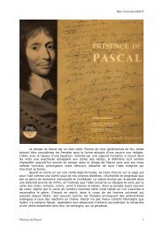 http://www.jeuverbal.fr Présence de Pascal 1 - le jeu verbal