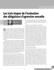 Les trois étapes de l'évaluation des allégations d'agression sexuelle