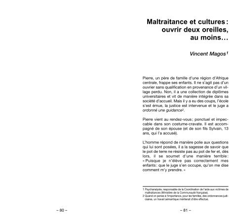 Maltraitance et cultures - Yapaka