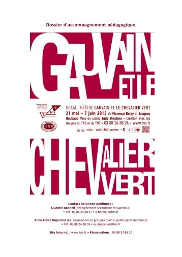 Le dossier pédagogique - Théâtre National Populaire