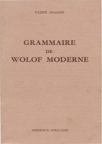 DIAGNE Grammaire de Wolof Moderne