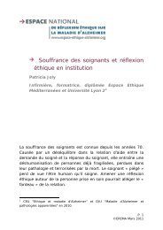 Souffrance des soignants et réflexion éthique en institution - Espace ...