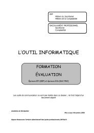 L'OUTIL INFORMATIQUE - Académie de Montpellier