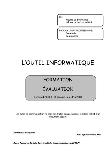 Loutil Informatique Académie De Montpellier - 