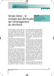 Temps libres : le triangle des Bermudes de l'aménagement ... - Datar