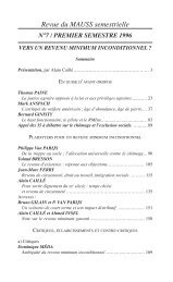 Télécharger le fichier PDF - Revue du MAUSS