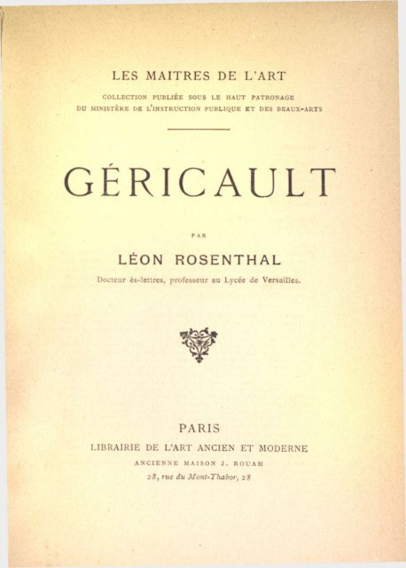 GÉRICAULT - Centre Georges Chevrier