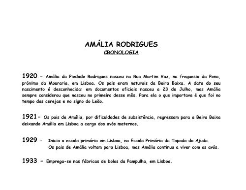 amália rodrigues - Universidade Aberta