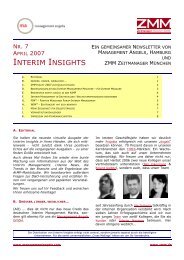 INTERIM INSIGHTS - ZMM Zeitmanager München GmbH