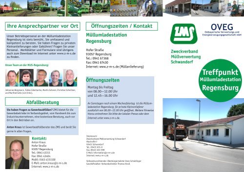 Flyer Müllumladestation Regensburg...alle Informationen auf einen ...