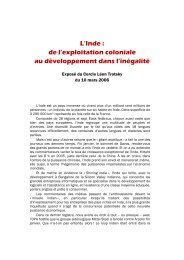 L'Inde : de l'exploitation coloniale au ... - Lutte Ouvrière