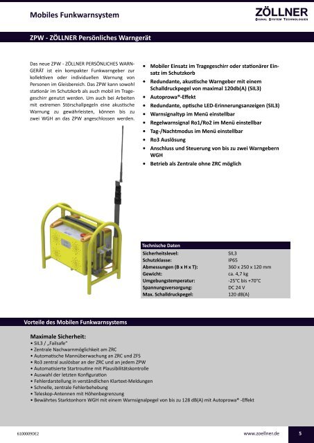 Mobiles Funkwarnsystem - ZÖLLNER Signal GmbH