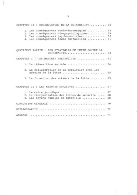 Les facteurs socio-économiques générateurs de la criminalité au ...