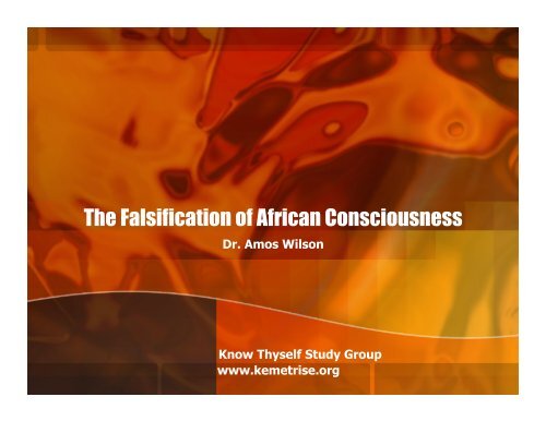 The Falsification of African Consciousness - Kemetrise.org