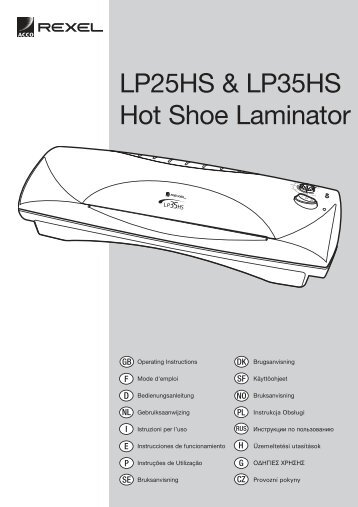 LP25HS & LP35HS Hot Shoe Laminator - ACCO Australia