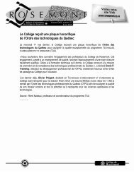 Rosemont 27 - 6 mai 2013 (PDF) - Collège Rosemont
