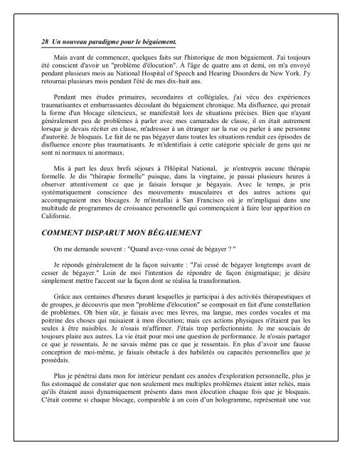 REDÉFINIR LE BÉGAIEMENT - The McGuire Programme