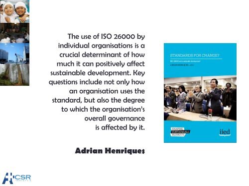 ISO 26000: 2010 Guidance on Social Responsibility - CSR Indonesia