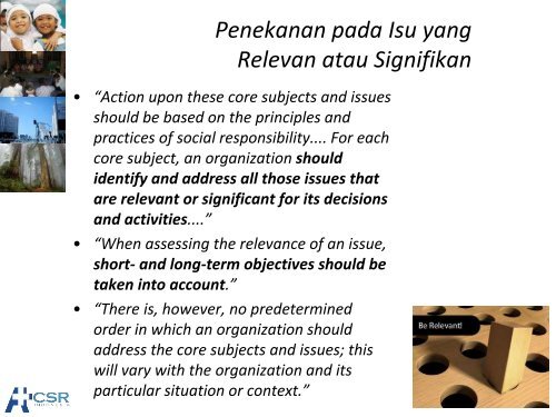 ISO 26000: 2010 Guidance on Social Responsibility - CSR Indonesia