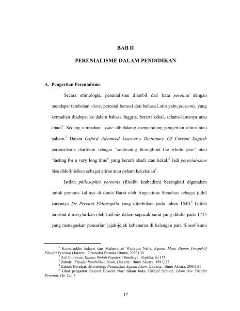 Bab Ii Perenialisme Dalam Pendidikan Digital Library Iain Sunan