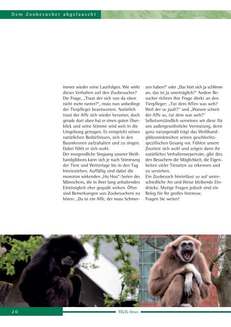 Felis News - Ausgabe 2006 - Zoo Magdeburg