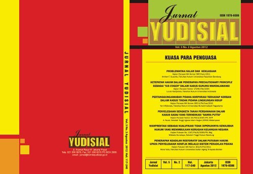 Jurnal Agustus 2012 - Komisi Yudisial