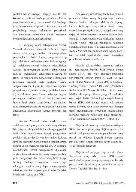 Jurnal Agustus 2012 - Komisi Yudisial