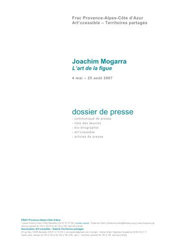 ART'CCESSIBLE / galerie Territoires partagés - FRAC Provence ...