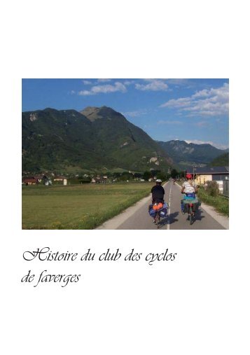 Histoire du club des cyclos de faverges - Biclou