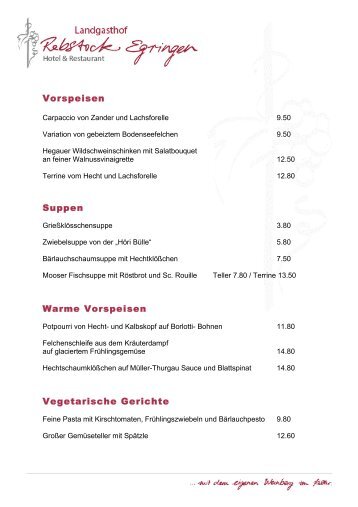 Vorspeisen Suppen Warme Vorspeisen Vegetarische Gerichte