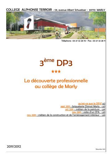 Découvrir la DP3 (cliquez) - Collège Alphonse Terroir