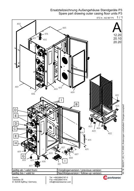 Joint de porte pour four Convotherm OES 6.10