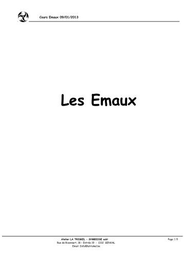 Cours Emaux - La Triskel