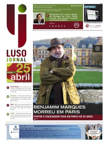 Benjamim marques morreu em Paris - Luso Jornal