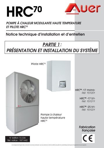 Descriptif PDF PAC HRC70 - Aqua Chauff Energy