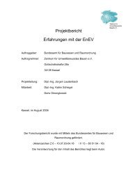 Projektbericht Erfahrungen mit der EnEV - ZUB