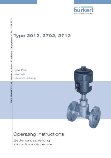 Operating Instructions Type 2012, 2700, 2712 - Bürkert Fluid Control ...