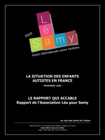 Rapport sur la situation des enfants autistes en France - Fédération ...