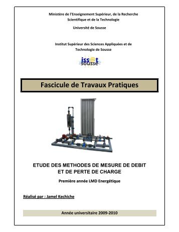 9-Mesure débit - Institut Supérieur des Sciences Appliquées et de ...