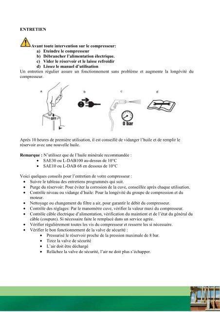 Notice d'origine Compresseur à Air - SOLITECH, la société